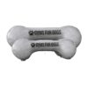 Two gray, bone-shaped dog exercise equipment pieces labeled "GYMS FOR DOGS" with a paw print logo, stacked one in front of the other against a white background.